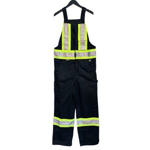 Tough Duck Overalls Black with reflective